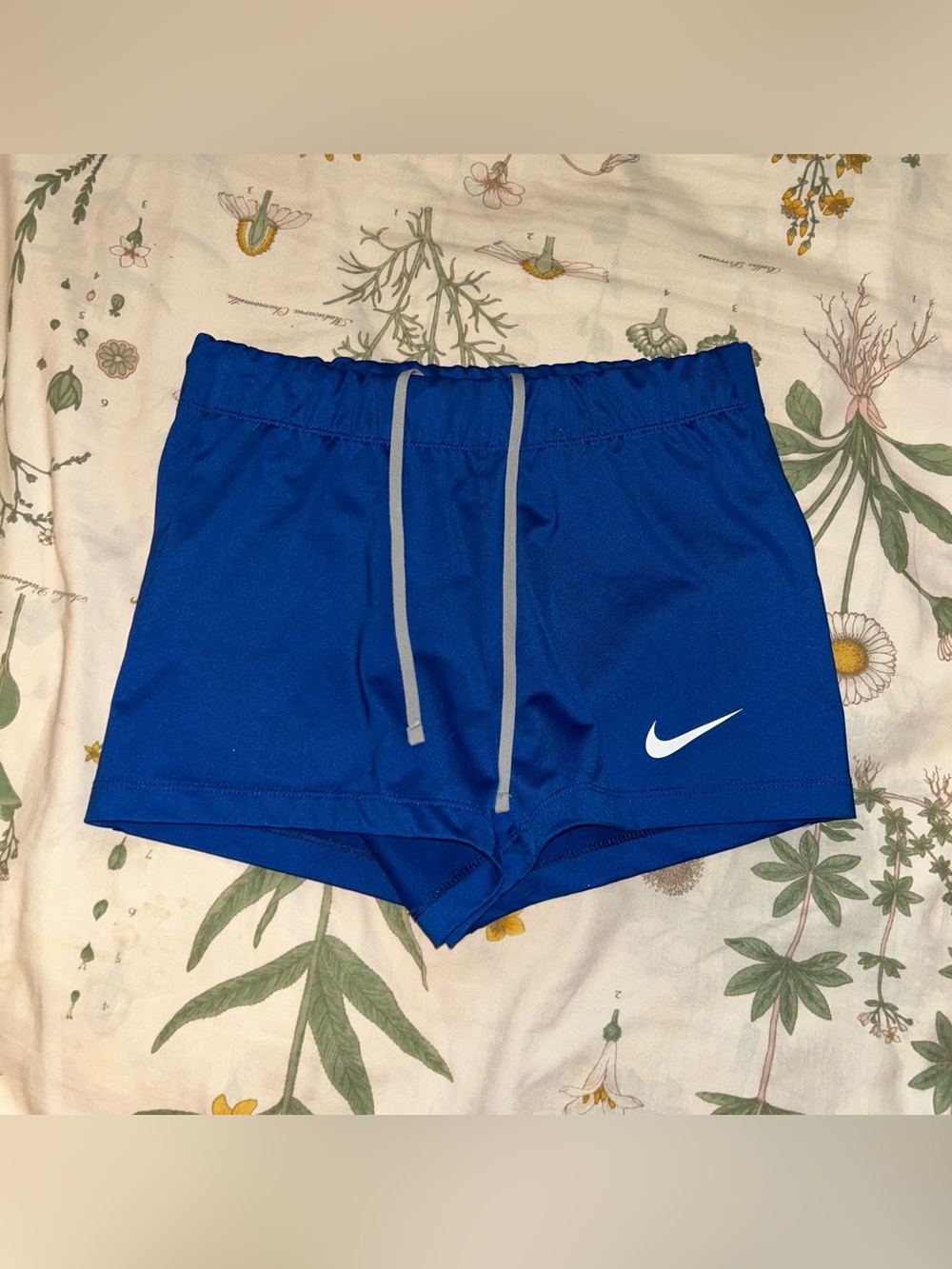 Nike Blue Running Shorts with Grey Drawstring